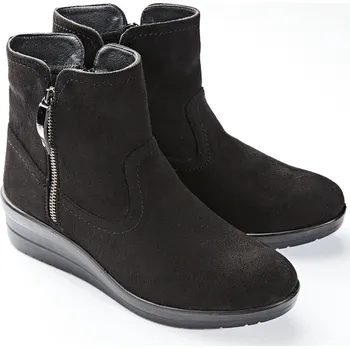 Dámské pantofle 3Pagen Teplá kotníková obuv, semišový vzhled Ruth černá 36