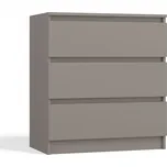 Komoda Malva 3 zásuvky - šedá