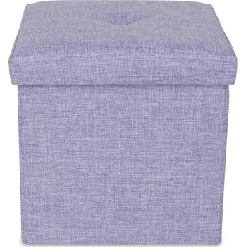 Taburet SEDACÍ BOXER | skládací taburet s úložným prostorem | vel. M | lila melange Dedra