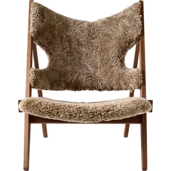 Křeslo AUDO (MENU) Křeslo Knitting, Sheepskin, Walnut / Sahara