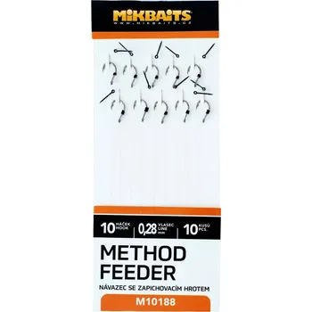 MIKBAITS Method Feeder návazce - Návazce č.10 se zapichovacím hrotem 10ks