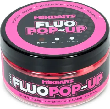 Nástraha MIKBAITS Mini Plovoucí fluo boilie 100ml - Oliheň 10mm