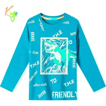 Chlapecké tričko Chlapecké tričko dl.r. Kugo HC0757 tyrkysové