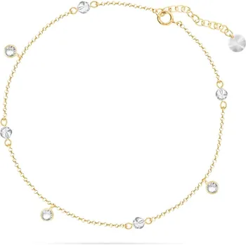 Náušnice Řetízek na nohu zlatý se Swarovski Elements Kalo BAG20385000C