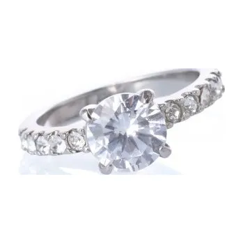 Prsten Prosperk Prsten ocelový se zirkony Velikost prstenů: 6 (EU: 51-53) 20367/6 -