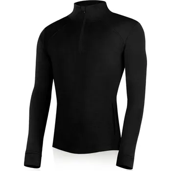 Pánská mikina WARMIN pánská merino mikina - Černá 9099 / S / Černá