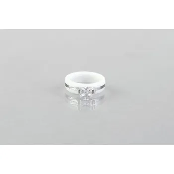 Prsten Prosperk Prsten bílá keramika s hranatým krystalem Velikost prstenů: 7 (EU: 54-56) 22155/7 -