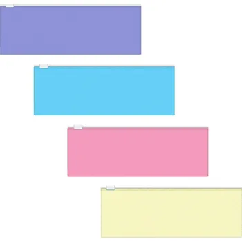 Obálka Obálka plastová ZIP 190 x 70 mm ErichKrause Diagonal Pastel mix barev