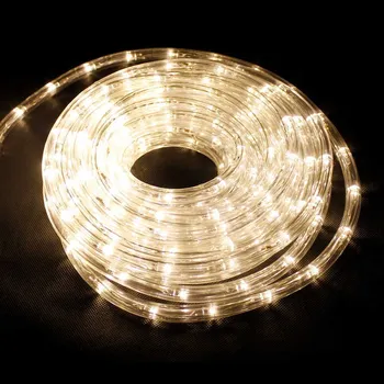 LED osvětlení Světelná hadice 9 m do zásuvky 216 LED teplá bílá transparentní kabel