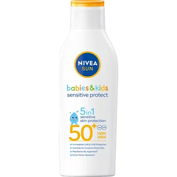 Přípravek na opalování Nivea Sun Babies & Kids Sensitive Protect mléko na opalování SPF50+ 200 ml