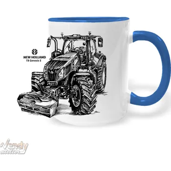 Hrnek - Traktor New Holland T8 Genesis S 330 ml modrá
