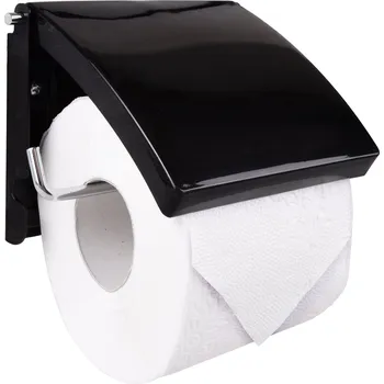 SPA | nástěnný držák na toaletní papír | kov + plast | montáž se šrouby a hmoždinkami | černý Dedra