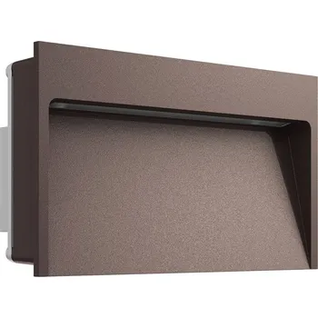 Lampička Flos Architectural FLOS My Way - široké LED nástěnné světlo, hnědé Hnědá / rez 1 x 13 W LED - Doprava zdarma