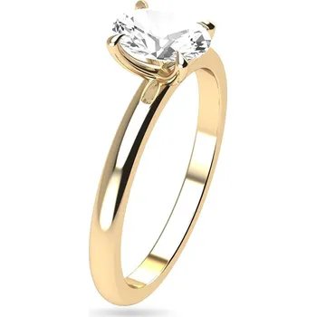 Prsten Obruč ze žlutého zlata solitaire pro 0,7ct diamant Alexia, 14K CSTM6-070 + dárkové balení LUXUS zdarma