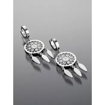 Náušnice Prosperk Náušnice z oceli - lapače snů se zirkony S2609