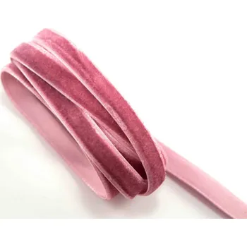 Stuha Sametová stuha - starorůžová - šířka 2 cm