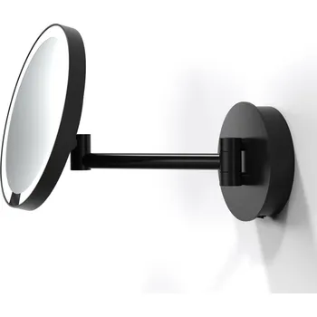 Lampička Decor Walther Dekor Walther Just Look WR LED nástěnné zrcadlo černé - Ø zrcadlového skla 18,5 cm černá matná LED celkem 11 W - Doprava zdarma