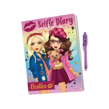 Diář Zápisník A6 Grafix růžový, vícebarevný