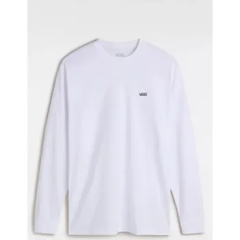 Pánská móda Vans Triko Vans, Left Chest Hit LS white/black 2024/25 Velikost: XL