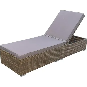 Zahradní lehátko Zahradní lehátko NEW YORK, ratan, cappuccino