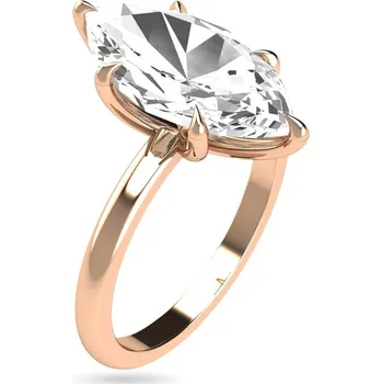 Prsten Obruč z růžového zlata solitaire pro 3ct diamant Anna, 14K CSTM3R-300 + dárkové balení LUXUS zdarma