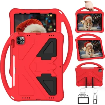 Pouzdro na tablet VSECHNONAMOBIL 76963 KIDDO Dětský obal pro Apple iPad Pro 11 2024 / M5 2025 červený