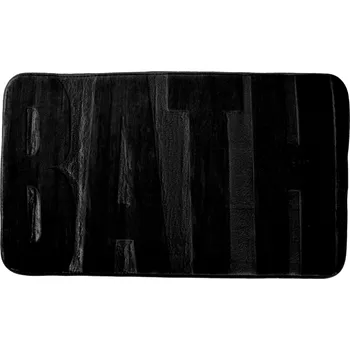 Koupelnová předložka BATH | Koupelnová předložka | 75 × 45 cm | hebké mikrovlákno | protiskluzová černá Dedra