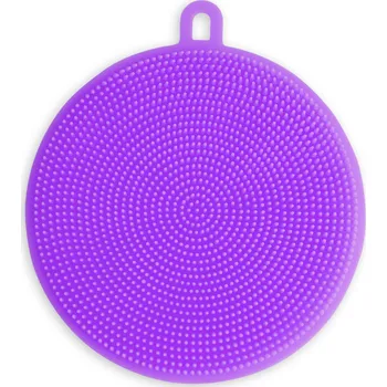 Mycí prostředek SILI SASANKA® | Silikonová oboustranná houbička na mytí fialová Dedra