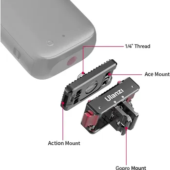 Sportovní kamera ULANZI Rychloupínací systém pro Insta360 X5, X4, X3, X2, Ace Pro 1, 2, na závit, gopro i DJI Action úchyty