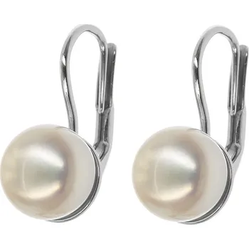 Náušnice Argento 66489 Stříbrné náušnice - syntetická perla, průměr 7 mm