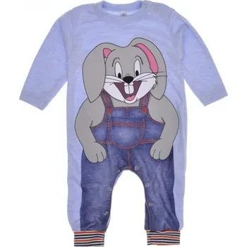 Kojenecký overall Bavlněný kojenecký overal modrý Králíček 74