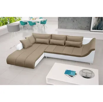 Sedací souprava LOFT rohová sedací souprava, levá, bílá/béžová (soft 17/inari 23)