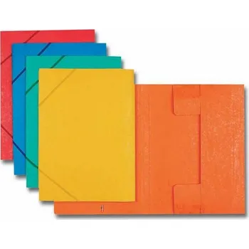 Archivační box Desky papírové A4, 253, 3 klopy, s gumičkou, prešpán, oranžová