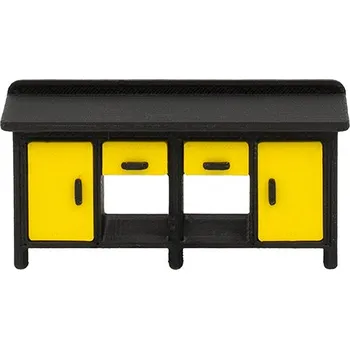 Psací stůl Pracovní stůl barevný II. Žlutá 1:72