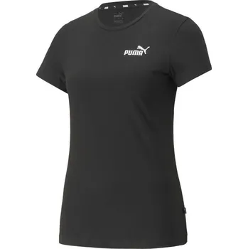 Dámské tričko Dámské triko Puma ESSENTIALS + EMBROIDERY TEE M Černá, Bílá