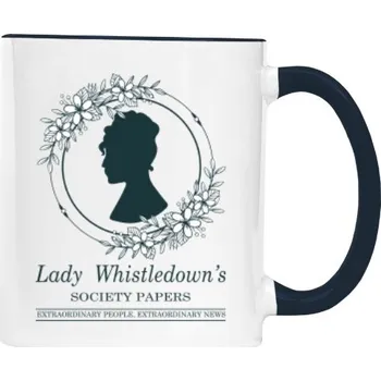 Hrnek malý barevný s potiskem Lady Whistledowns papers