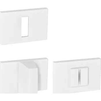 Dveřní kování TI - ROZETA - RT5 rozety BBQ WS - Bílá matná (152)