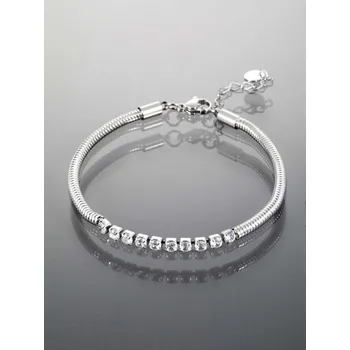 Náramek Prosperk Náramek z chirurgické oceli se třpytivou štrasovou ozdobou S0630