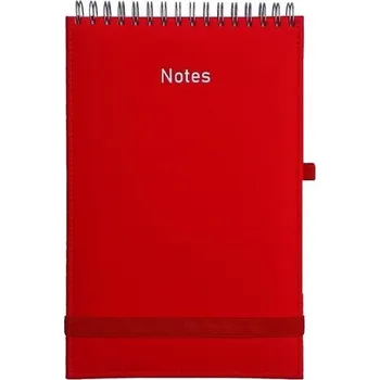 Set školních potřeb Notes A5 Vivella na spirali z gumką czerwony