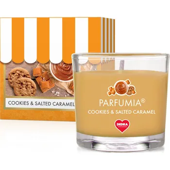 Svíčka SALTED CARAMEL | votivní sójová svíčka | PARFUMIA® | 55 ml Dedra