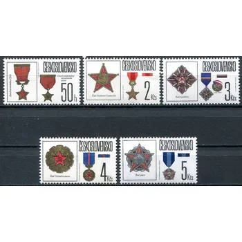 Poštovní známka Českosloveská pošta (1987) č. 2780 - 2784 ** - Československo - Československá vyznamenání