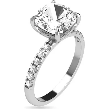 Prsten Diamantová obruč z bílého zlata pro 3ct diamant Nia, 14K CSTM1PW-300 + dárkové balení LUXUS zdarma