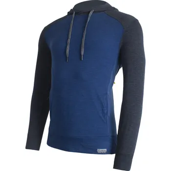 Pánská mikina LERICH pánská 100% merino mikina 16 mikronů - Modrá 5168 / XXL / Modrá
