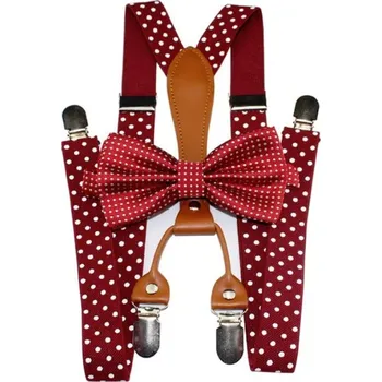 Motýlek Amparo Miranda® Set motýlek a kšandy M110, Barva vínová