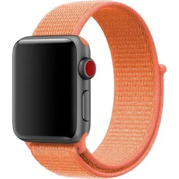 Řemínek na hodinky Nylonový řemínek se zapínáním na suchý zip pro Apple Watch Ultra 49mm / 46mm / 45mm / 44mm / 42mm - oranžový
