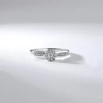 Prsten Lillian Vassago Zásnubní diamantový prsten z bílého zlata LLV59-DR101W Velikost prstenu: 54