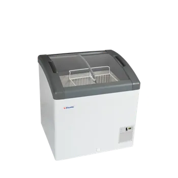 Elcold Focus 73 GREY LED – Prosklený pultový mrazák, 2-oblá posuvná víka, 113 l, bílý