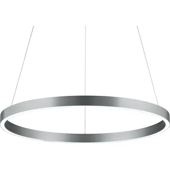 Knapstein LED závěsné svítidlo Svea-L 60 nikl - baldachýn výška 6 cm, Ø 30 cm niklová matná LED celkem 50 W - Doprava zdarma