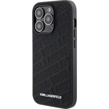 Pouzdro na mobilní telefon Zadní kryt Karl Lagerfeld PU Quilted Pattern pro Apple iPhone 15 Pro, černá