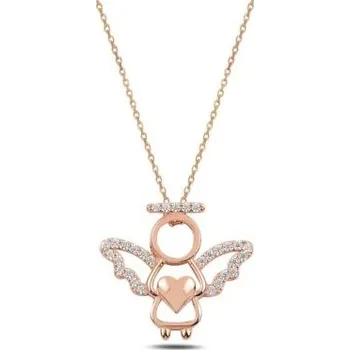 Řetízek Prosperk Luxusní stříbrný náhdelník anděl rose gold S0110